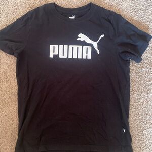 Puma Black T-Shirt with White Logo